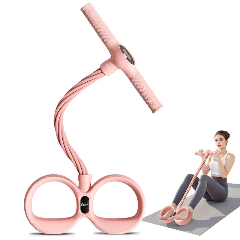 Soulyis Smart Foot Pedal Puller, 6-Tube Elastic Resistance Band, Natural Latex Resistance Rope, Suitable for Abdomen/Waist/Arm/Leg Stretching and Shaping Training, Pilates Equipment, Yoga Equipment, Fitness Shaping, Holiday Gift