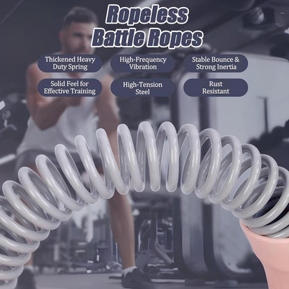 Weighted Cordless Battle Ropes – Quiet Ropeless Exercise Rope for Men & Women, Portable Home Gym Fitness Equipment for HIIT, Crossfit & Full-Body Workouts Lifting Strength Heavy Resistance