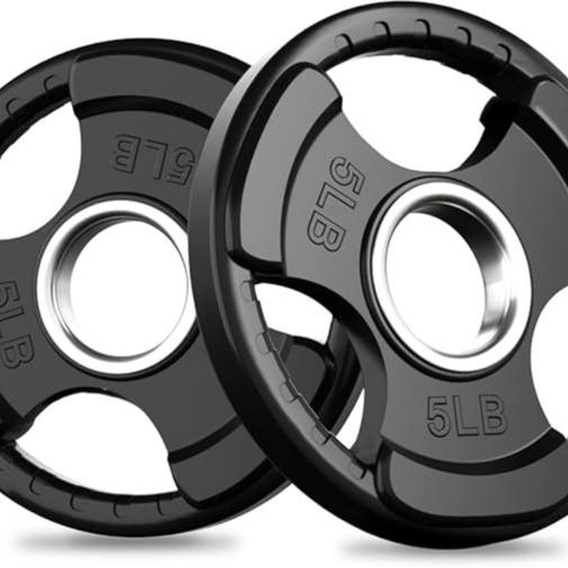 Ritfit Olympic Rubber Grip Plates for Barbell 105LB, 2-Inch Weight Plates for Weightlifting and Strength Training in Home & Gym, Single, Pair and Sets(2.5/5/10/25/35/45 LB) Olympic Weight