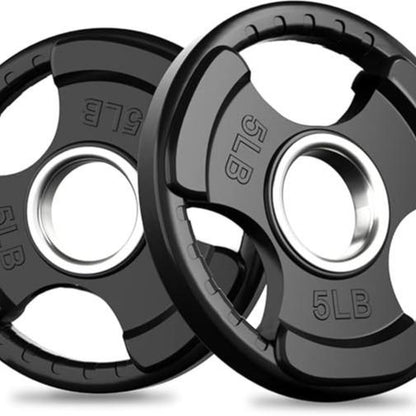 Ritfit Olympic Rubber Grip Plates for Barbell 105LB, 2-Inch Weight Plates for Weightlifting and Strength Training in Home & Gym, Single, Pair and Sets(2.5/5/10/25/35/45 LB) Olympic Weight