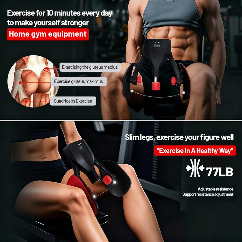 2025 New Version Kegel Exercise Thigh Trainer 0-110 Lbs Adjustable Resistance, Pelvic Floor Exercise Devices with Leg Straps,Inner Thigh Exerciser for Women Men Outdoorfun