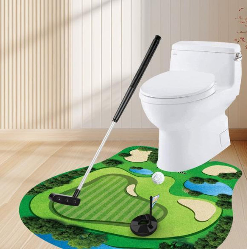 【Perfect Gag Gift Idea】Puttpal Toilet Golf Set for Home & Workplace Novelty Toy with Conversation Starter Appeal