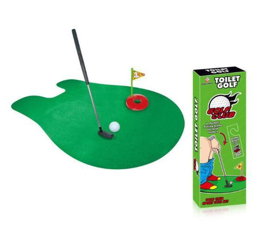 【Perfect Gag Gift Idea】Puttpal Toilet Golf Set for Home & Workplace Novelty Toy with Conversation Starter Appeal