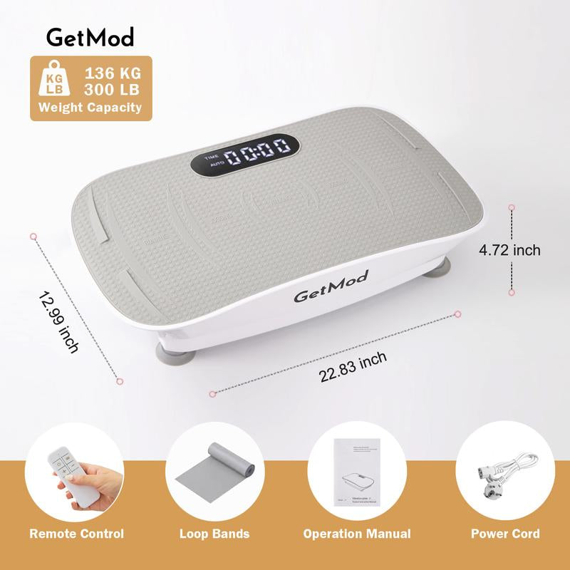 Getmod New Improved : Brushless Motor for Smooth Operation ,High-Power,Plus Size Smart Vibration Plates Pro Exercise Equipment , Full Body Workout Machine at Home Gym Stuff Vibrational Platform for Wellness and Fitness Bluetooth Speaker #1