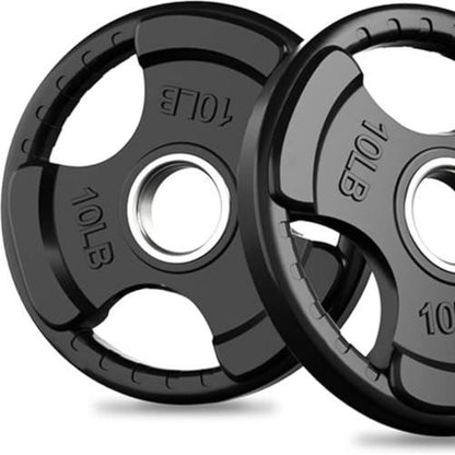 Ritfit Olympic Rubber Grip Plates for Barbell 105LB, 2-Inch Weight Plates for Weightlifting and Strength Training in Home & Gym, Single, Pair and Sets(2.5/5/10/25/35/45 LB) Olympic Weight