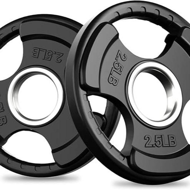 Ritfit Olympic Rubber Grip Plates for Barbell 105LB, 2-Inch Weight Plates for Weightlifting and Strength Training in Home & Gym, Single, Pair and Sets(2.5/5/10/25/35/45 LB) Olympic Weight