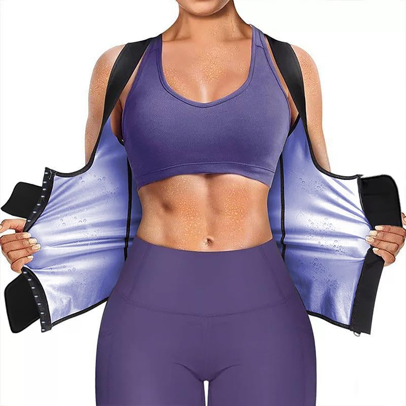 Thermal Compression Vest for Women – Adjustable Neoprene Fitness Shapewear with Belt, Breathable Waist Trainer