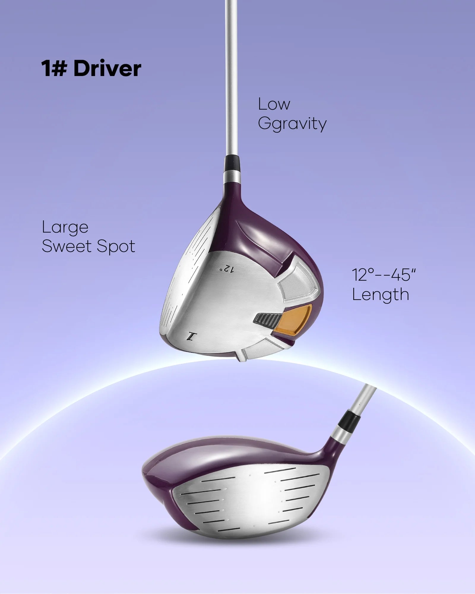 Complete Golf Clubs Package 9 Club Set for Men Woman Right Handed True Temper Steel Shafts Putter Stand Bag and 3 H C Bonus Head