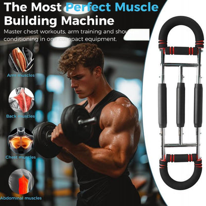 Adjustable Twister Arm Trainer, Chest Workout Equipment with Anti-Slip Grips, Portable Chest Trainer Equipment for Men Women, Detachable U-Shaped Fitness Equipment for Chest Shoulder Forearm