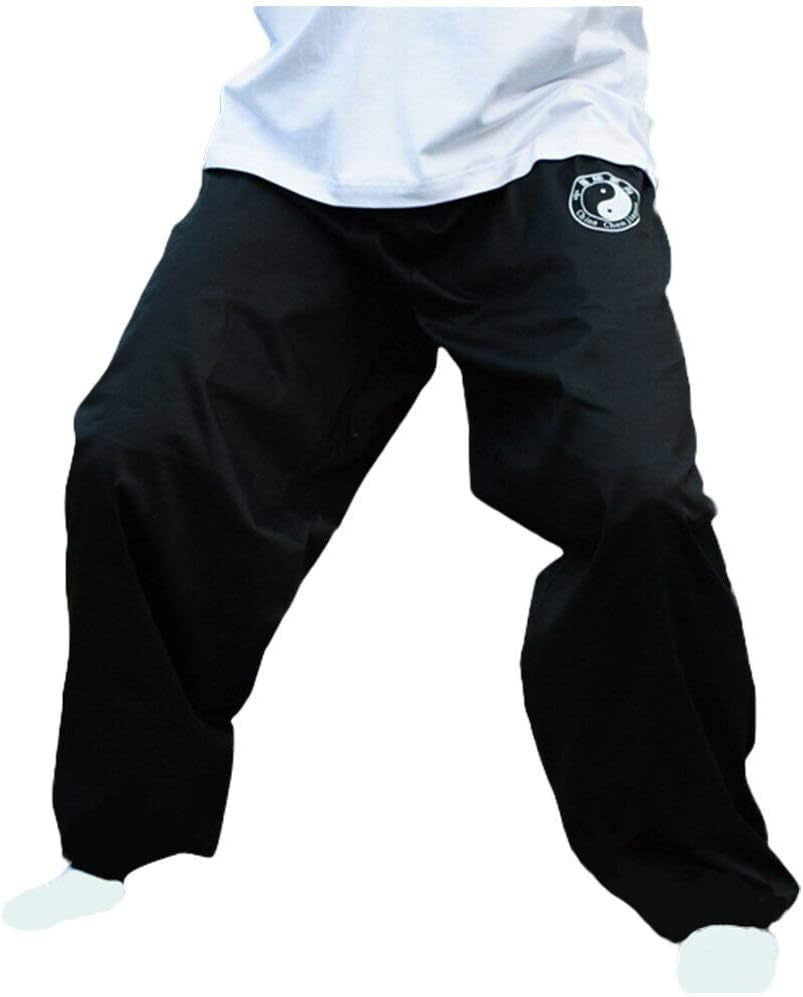 Chenjiagou Tai Chi Pants – Black Cotton Martial Arts Training Trousers for Tai Chi &Kung Fu & Martial Arts Practice