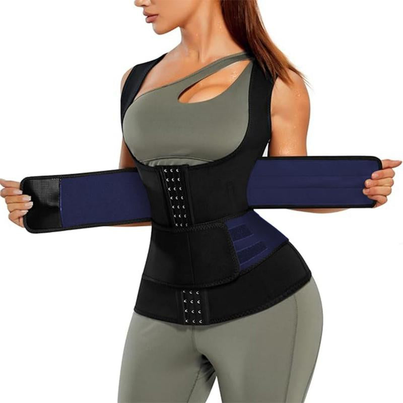 Thermal Compression Vest for Women – Adjustable Neoprene Fitness Shapewear with Belt, Breathable Waist Trainer