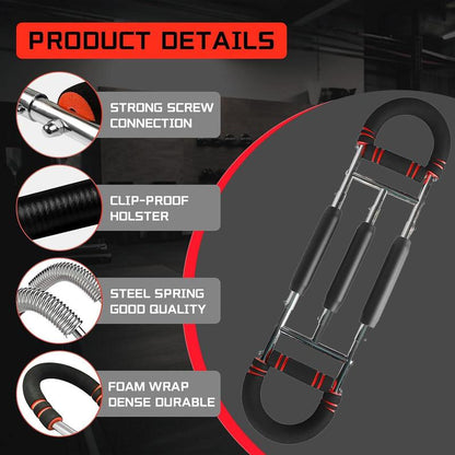 Adjustable Twister Arm Trainer, Chest Workout Equipment with Anti-Slip Grips, Portable Chest Trainer Equipment for Men Women, Detachable U-Shaped Fitness Equipment for Chest Shoulder Forearm