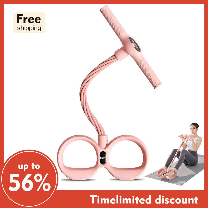 Soulyis Smart Foot Pedal Puller, 6-Tube Elastic Resistance Band, Natural Latex Resistance Rope, Suitable for Abdomen/Waist/Arm/Leg Stretching and Shaping Training, Pilates Equipment, Yoga Equipment, Fitness Shaping, Holiday Gift