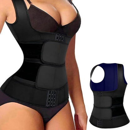 Thermal Compression Vest for Women – Adjustable Neoprene Fitness Shapewear with Belt, Breathable Waist Trainer
