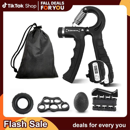 Grip Strength Trainer, Hand Grip Exerciser Strengthener with Adjustable Resistance 11-132 Lbs, Hand Exerciser for Muscle Building and Injury Recovery