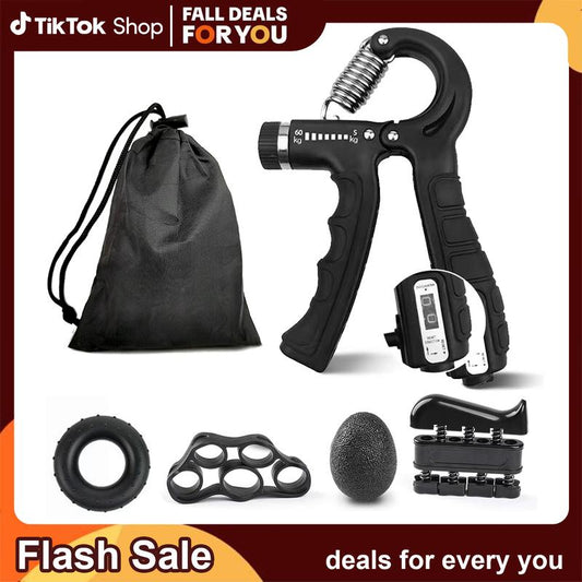 Grip Strength Trainer, Hand Grip Exerciser Strengthener with Adjustable Resistance 11-132 Lbs, Hand Exerciser for Muscle Building and Injury Recovery