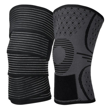 Arthritis Adjustable Compression Knee Support Sleeve with Extra Elastic Strap for Custom Fit & Enhanced Stability Breathable Black 2-In-1 Dual Support Pack