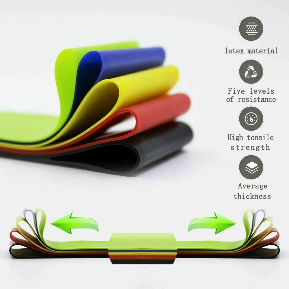 Yoga Booty Band Eco-Friendly Yoga Resistance Bands 5-Piece