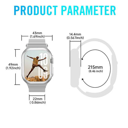 Smartwatch 2025 Model - 2.01-Inch HD Display, IP67 Water Resistant, 120 Sports Modes, Android & Iphone Compatible, Christmas Gift Wearable Black Smartphone Wristwatch Bluetooth Remote