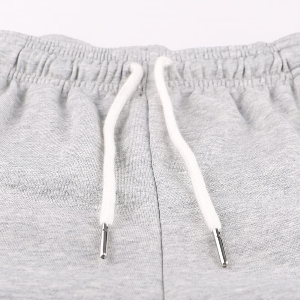 Men'S Gym Sport Bodybuilding Workout Casual Shorts with Pockets 3 Inch Inseam Raw Hem Terry Cotton