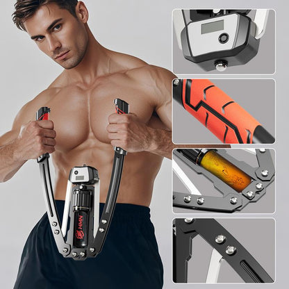HMN Arm Force Device for Chest Exerciser Adjustable Resistance Twister Arm Exerciser Chest Workout Equipment Safe Design Slight Rebound Professional Hydraulic Design Bearing Capacity Strengthener