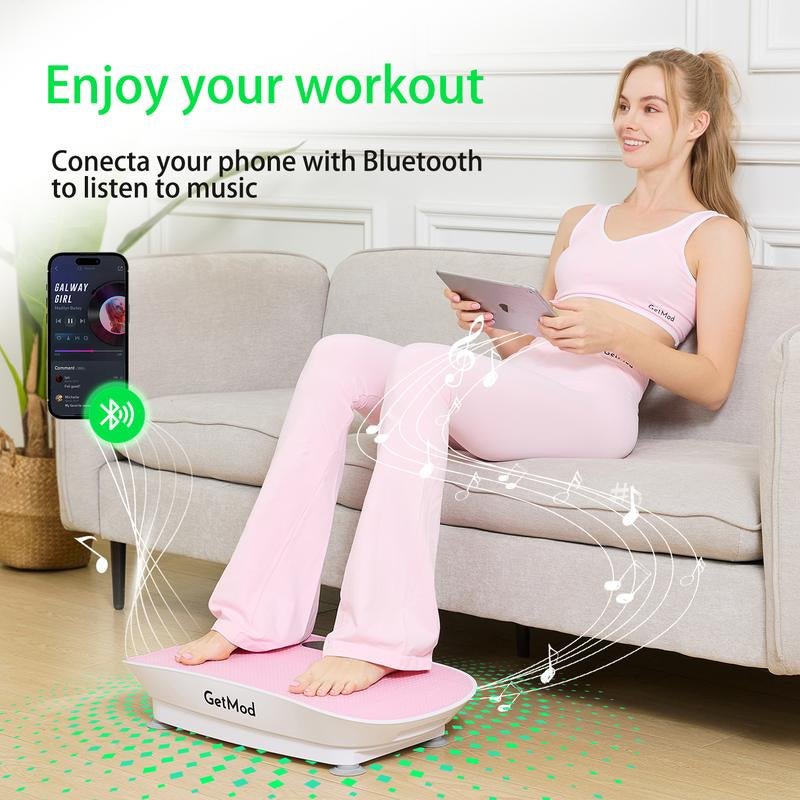 Getmod New Improved : Brushless Motor for Smooth Operation ,High-Power,Plus Size Smart Vibration Plates Pro Exercise Equipment , Full Body Workout Machine at Home Gym Stuff Vibrational Platform for Wellness and Fitness Bluetooth Speaker #1