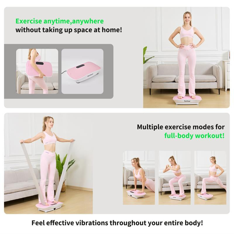 Getmod New Improved : Brushless Motor for Smooth Operation ,High-Power,Plus Size Smart Vibration Plates Pro Exercise Equipment , Full Body Workout Machine at Home Gym Stuff Vibrational Platform for Wellness and Fitness Bluetooth Speaker #1