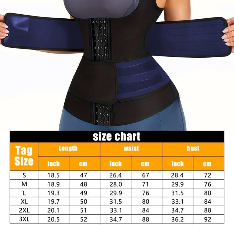 Thermal Compression Vest for Women – Adjustable Neoprene Fitness Shapewear with Belt, Breathable Waist Trainer