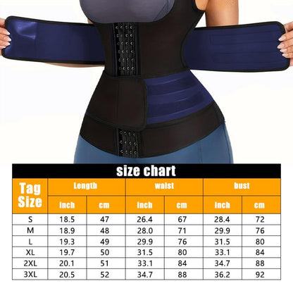 Thermal Compression Vest for Women – Adjustable Neoprene Fitness Shapewear with Belt, Breathable Waist Trainer