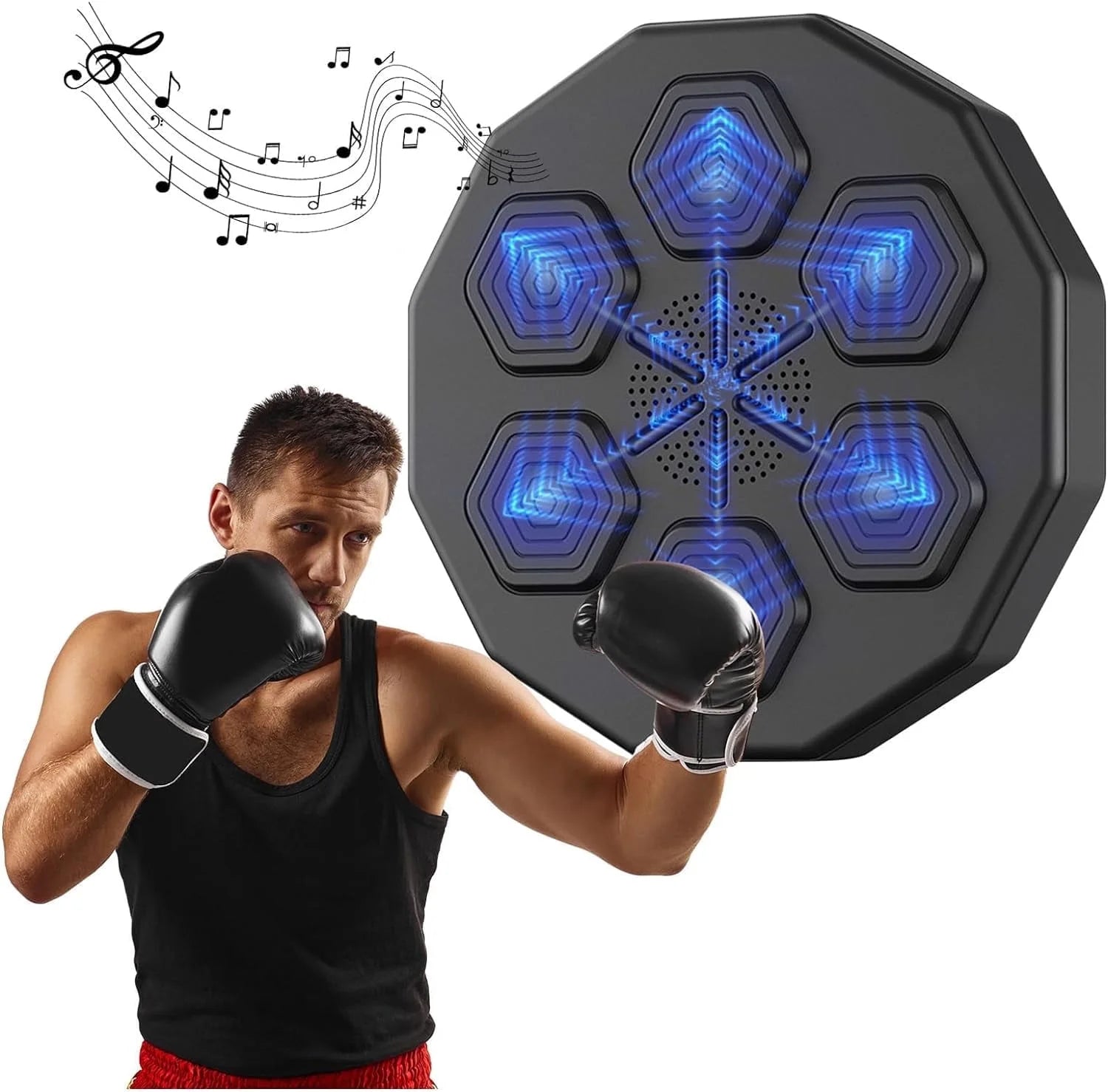 Smart Electronic Music Boxing Machine, Wall Mounted Boxing Machine Training Punching, Smart Boxing Target Workout Machine for Home,Indoor and Gym