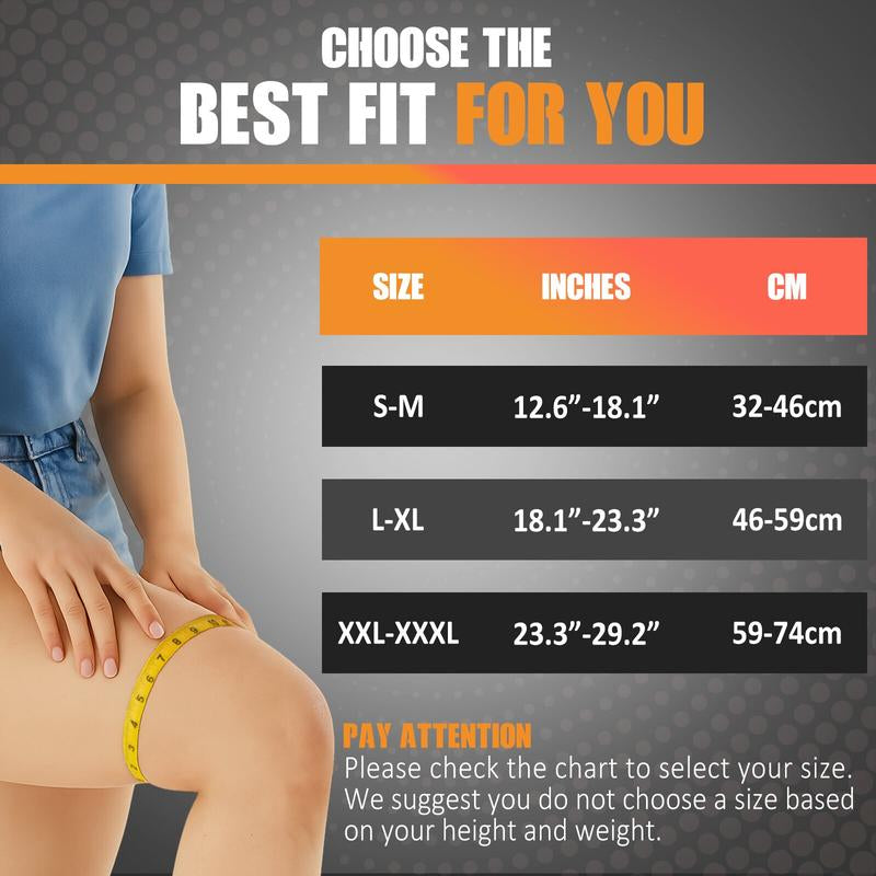 Arthritis Adjustable Compression Knee Support Sleeve with Extra Elastic Strap for Custom Fit & Enhanced Stability Breathable Black 2-In-1 Dual Support Pack