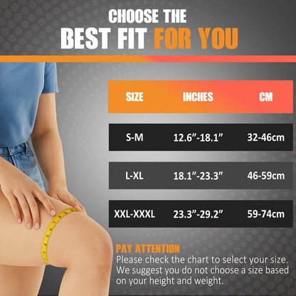 Arthritis Adjustable Compression Knee Support Sleeve with Extra Elastic Strap for Custom Fit & Enhanced Stability Breathable Black 2-In-1 Dual Support Pack