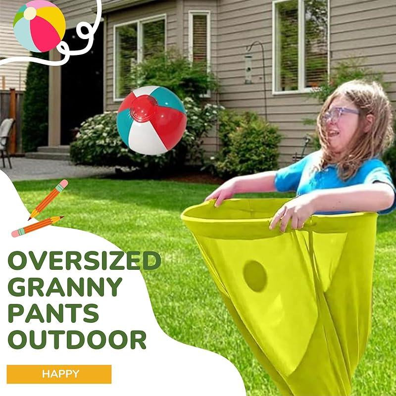 2PC Granny Pants Yard Game Set, Children'S Indoor Games,Parent-Child Game Set,Adult Outdoor, Giant Pants, with Bouncy Ball and Pump, Large Outdoor Day Family Fun Party Toss Game