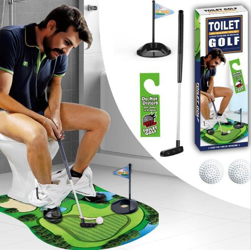 【Perfect Gag Gift Idea】Puttpal Toilet Golf Set for Home & Workplace Novelty Toy with Conversation Starter Appeal