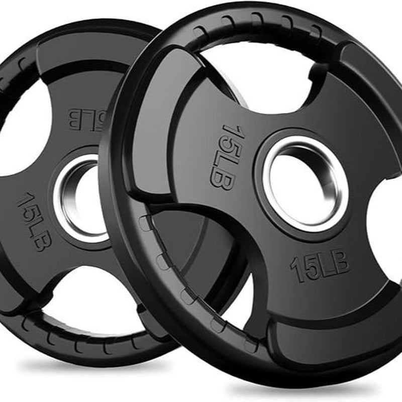 Ritfit Olympic Rubber Grip Plates for Barbell 105LB, 2-Inch Weight Plates for Weightlifting and Strength Training in Home & Gym, Single, Pair and Sets(2.5/5/10/25/35/45 LB) Olympic Weight