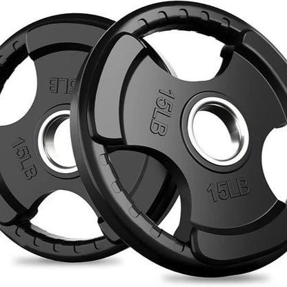 Ritfit Olympic Rubber Grip Plates for Barbell 105LB, 2-Inch Weight Plates for Weightlifting and Strength Training in Home & Gym, Single, Pair and Sets(2.5/5/10/25/35/45 LB) Olympic Weight