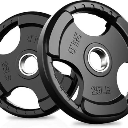 Ritfit Olympic Rubber Grip Plates for Barbell 105LB, 2-Inch Weight Plates for Weightlifting and Strength Training in Home & Gym, Single, Pair and Sets(2.5/5/10/25/35/45 LB) Olympic Weight