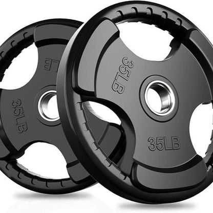 Ritfit Olympic Rubber Grip Plates for Barbell 105LB, 2-Inch Weight Plates for Weightlifting and Strength Training in Home & Gym, Single, Pair and Sets(2.5/5/10/25/35/45 LB) Olympic Weight