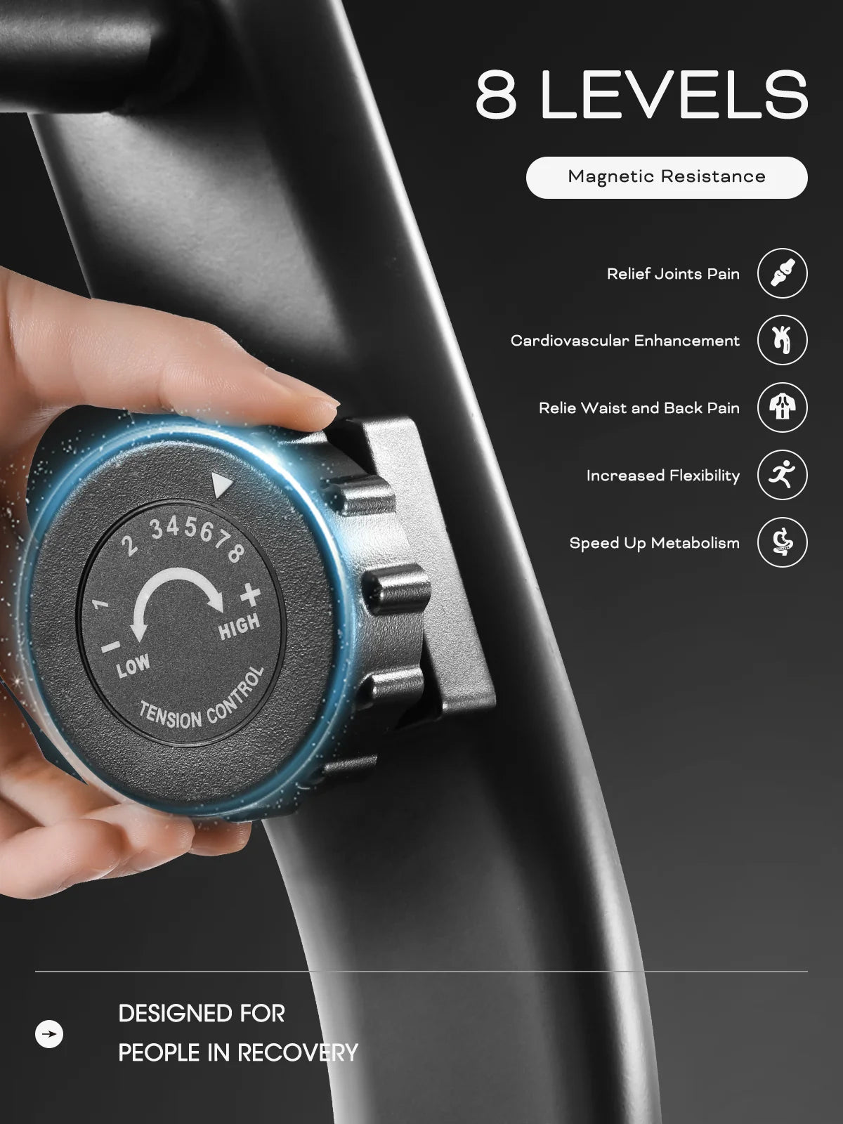 Exercise Bike Recumbent Indoor Stationary Exercise Bike for Home Use with Pluse Monitor Tablet Holder