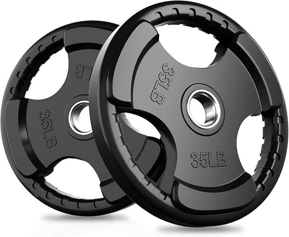 Ritfit Olympic Rubber Grip Plates for Barbell 105LB, 2-Inch Weight Plates for Weightlifting and Strength Training in Home & Gym, Single, Pair and Sets(2.5/5/10/25/35/45 LB) Olympic Weight