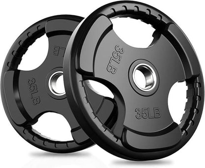 Ritfit Olympic Rubber Grip Plates for Barbell 105LB, 2-Inch Weight Plates for Weightlifting and Strength Training in Home & Gym, Single, Pair and Sets(2.5/5/10/25/35/45 LB) Olympic Weight