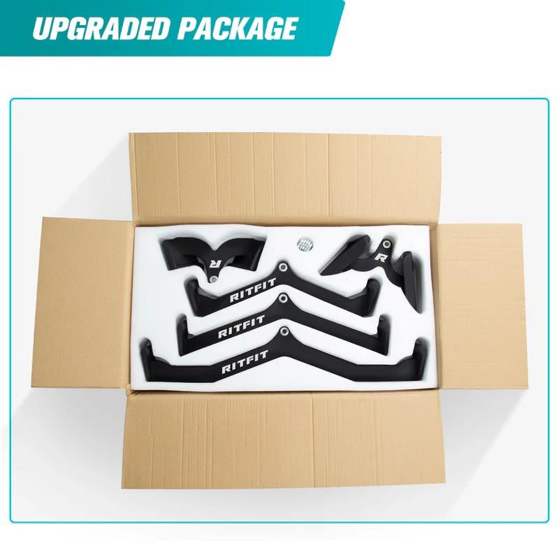 Ritfit 5Pcs Lat Pulldown Bar Combo - Classic Black Home Gym Equipment with Ergonomic Dip Coating & High-Quality Stainless Steel Construction