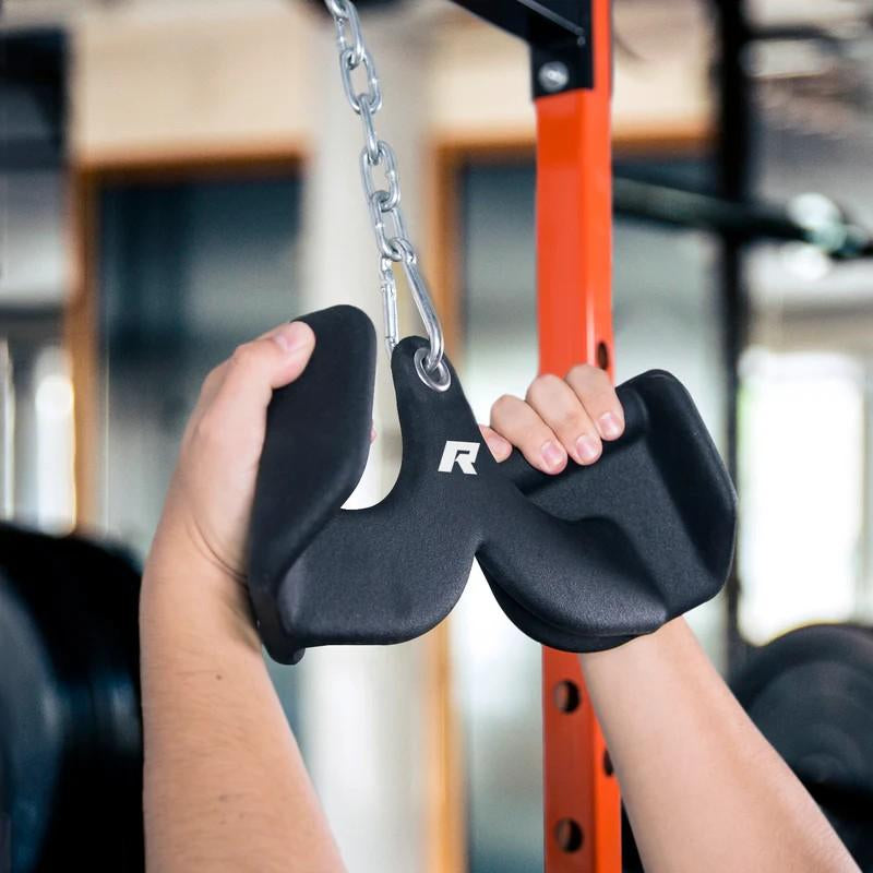 Ritfit 5Pcs Lat Pulldown Bar Combo - Classic Black Home Gym Equipment with Ergonomic Dip Coating & High-Quality Stainless Steel Construction