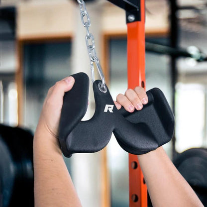 Ritfit 5Pcs Lat Pulldown Bar Combo - Classic Black Home Gym Equipment with Ergonomic Dip Coating & High-Quality Stainless Steel Construction