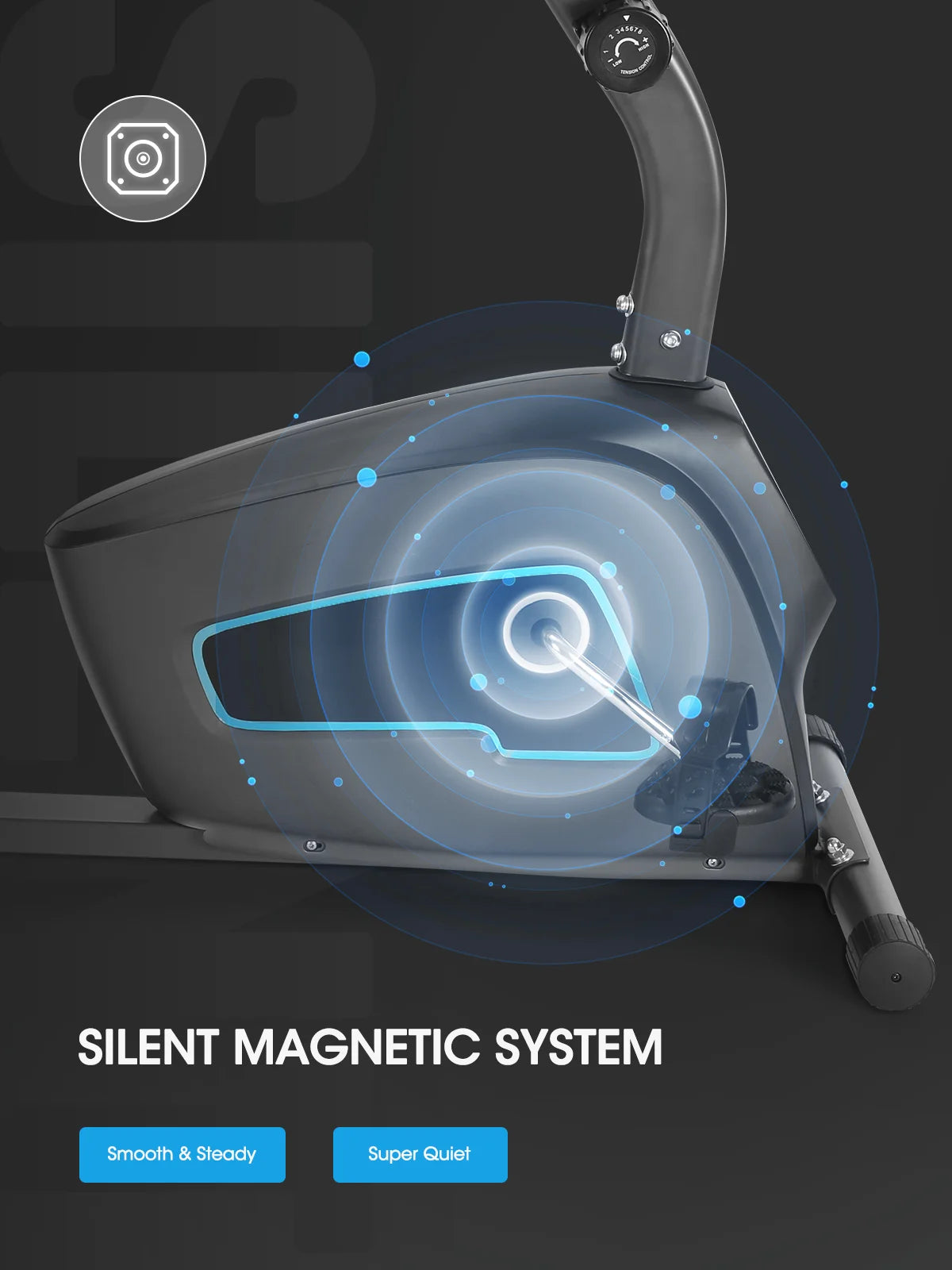 Exercise Bike Recumbent Indoor Stationary Exercise Bike for Home Use with Pluse Monitor Tablet Holder