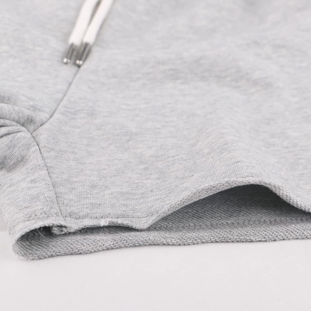 Men'S Gym Sport Bodybuilding Workout Casual Shorts with Pockets 3 Inch Inseam Raw Hem Terry Cotton