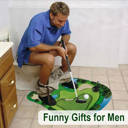 【Perfect Gag Gift Idea】Puttpal Toilet Golf Set for Home & Workplace Novelty Toy with Conversation Starter Appeal