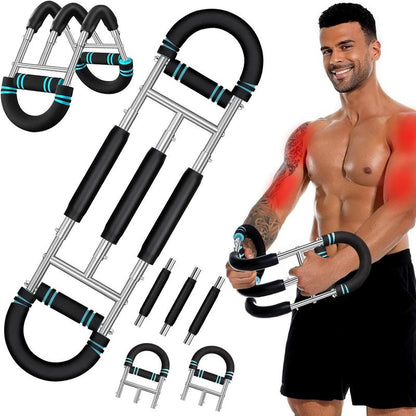 Adjustable Twister Arm Trainer, Chest Workout Equipment with Anti-Slip Grips, Portable Chest Trainer Equipment for Men Women, Detachable U-Shaped Fitness Equipment for Chest Shoulder Forearm
